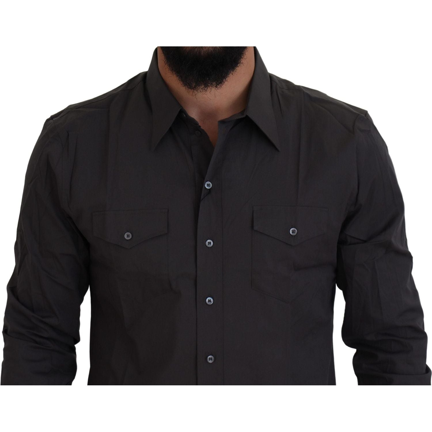 优雅灰色 Sicilia 修身正装衬衫