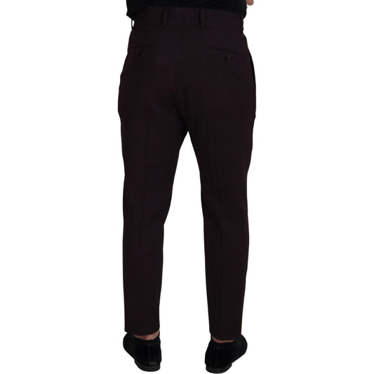 Dolce & Gabbana Elegant Brown Cotton Blend Trousers Dolce & Gabbana Black