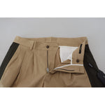 Dolce & Gabbana Brown Black Cotton Chino Men Pants PAN73275 - 50