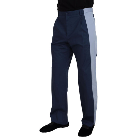 Dolce & Gabbana Elegant Blue Cotton Blend Pants for Men Dolce & Gabbana Black