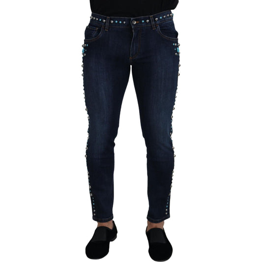 Dolce & Gabbana Studded Opulence Denim Jeans Dolce & Gabbana Black