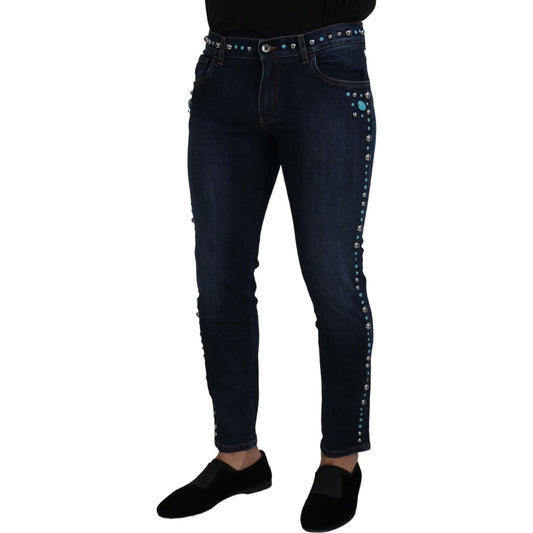 Dolce & Gabbana Studded Opulence Denim Jeans Dolce & Gabbana Black