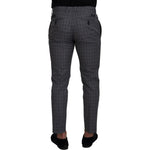 Dolce & Gabbana Grey Cotton Checkered Chino Pants PAN73333 -48