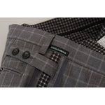 Dolce & Gabbana Grey Cotton Checkered Chino Pants PAN73333 -48