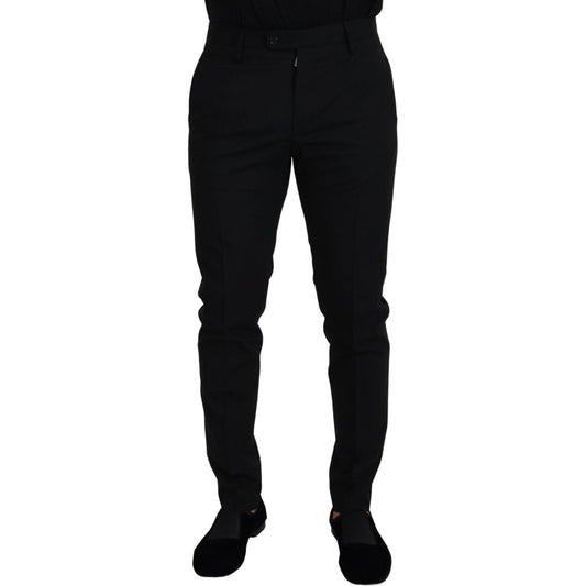 Dolce & Gabbana Elegant Black Wool-Blend Trousers Dolce & Gabbana Black
