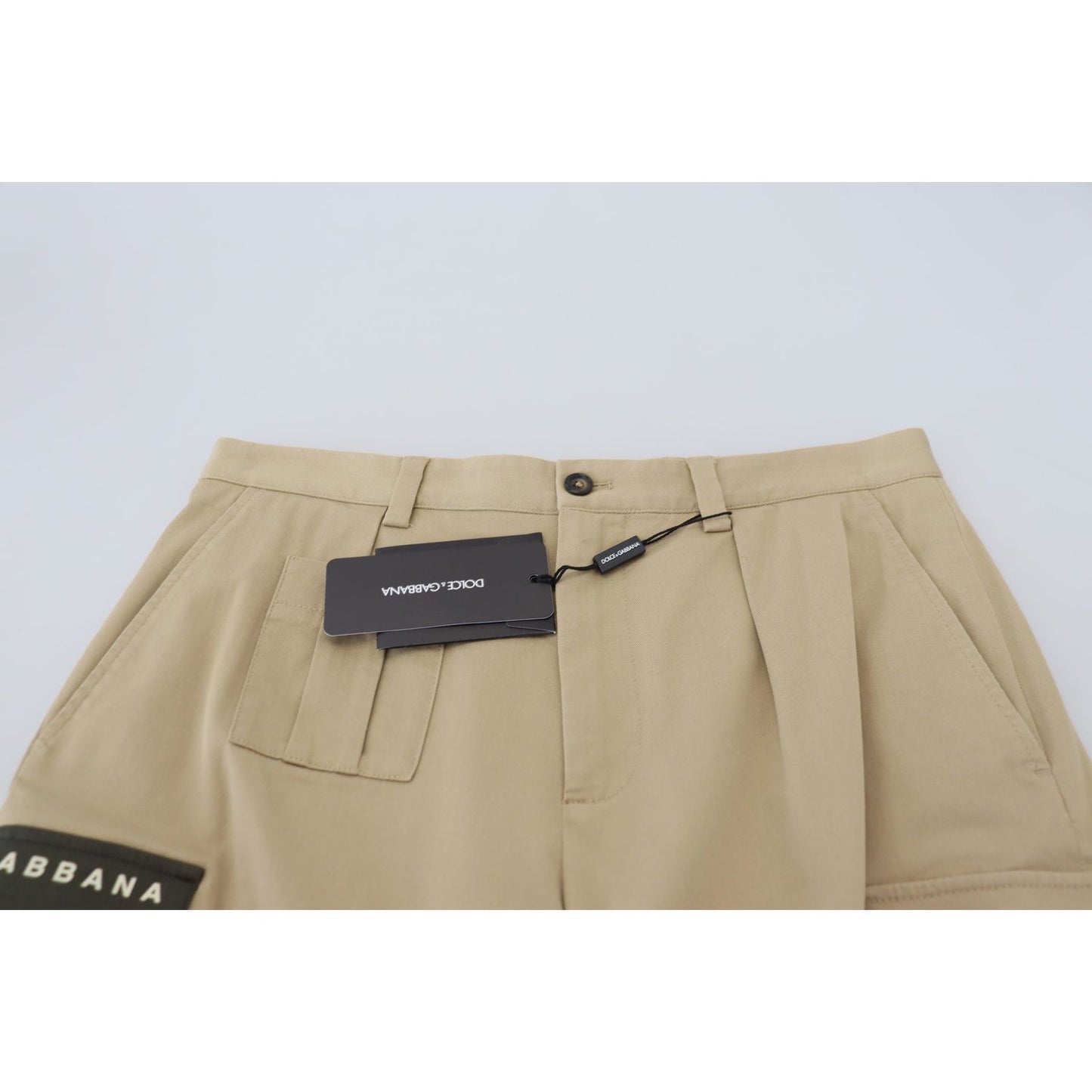 Dolce & Gabbana Beige Cotton Cargo Bermuda Shorts PAN73396 - 44