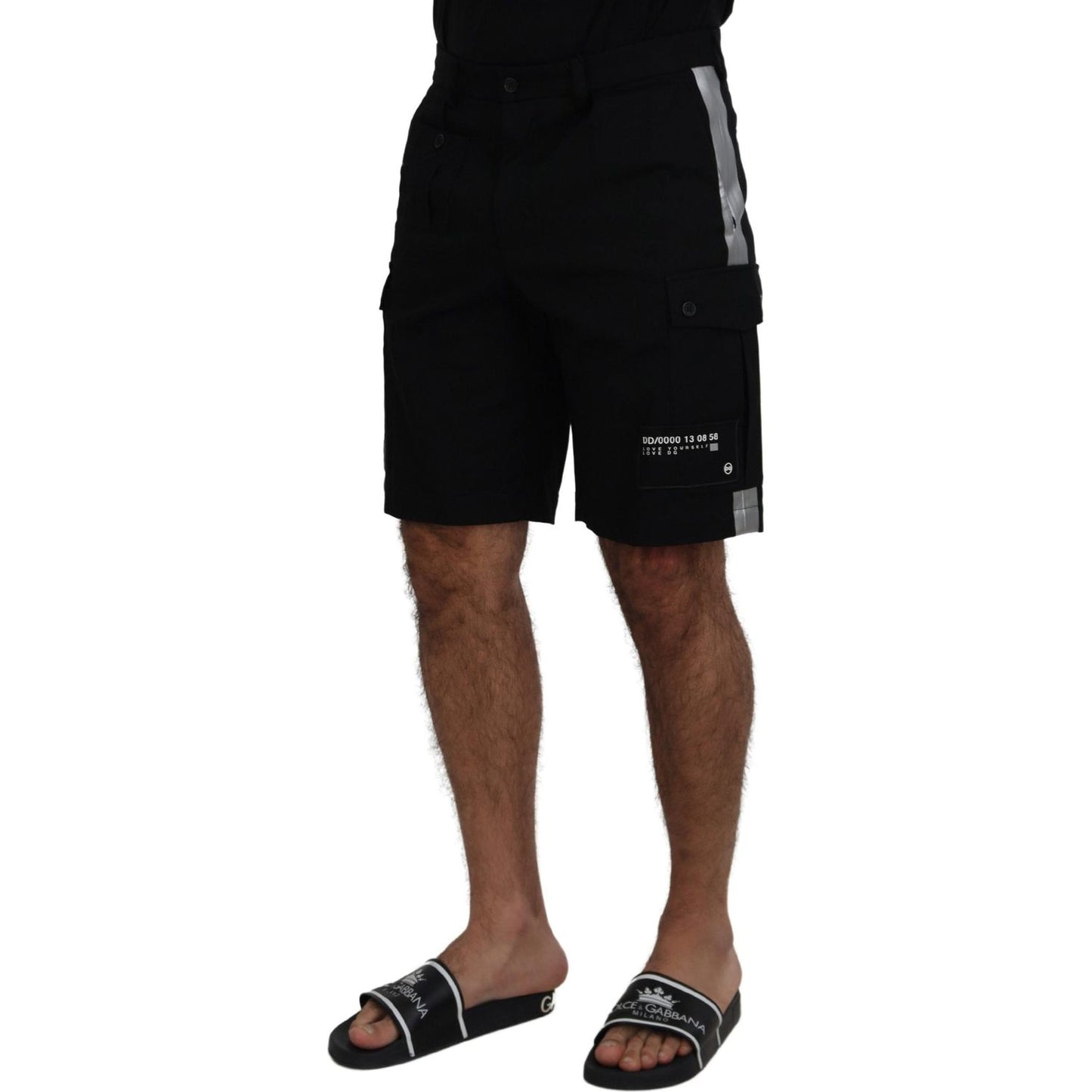 Dolce & Gabbana Black Bermuda Cargo Casual Shorts