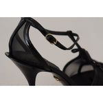 Dolce & Gabbana Black Stiletto High Heels Sandals Shoes