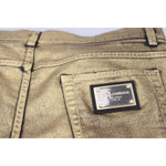 Dolce & Gabbana Gold Cotton Tattered Skinny Men Denim Jeans PAN74266 - 50
