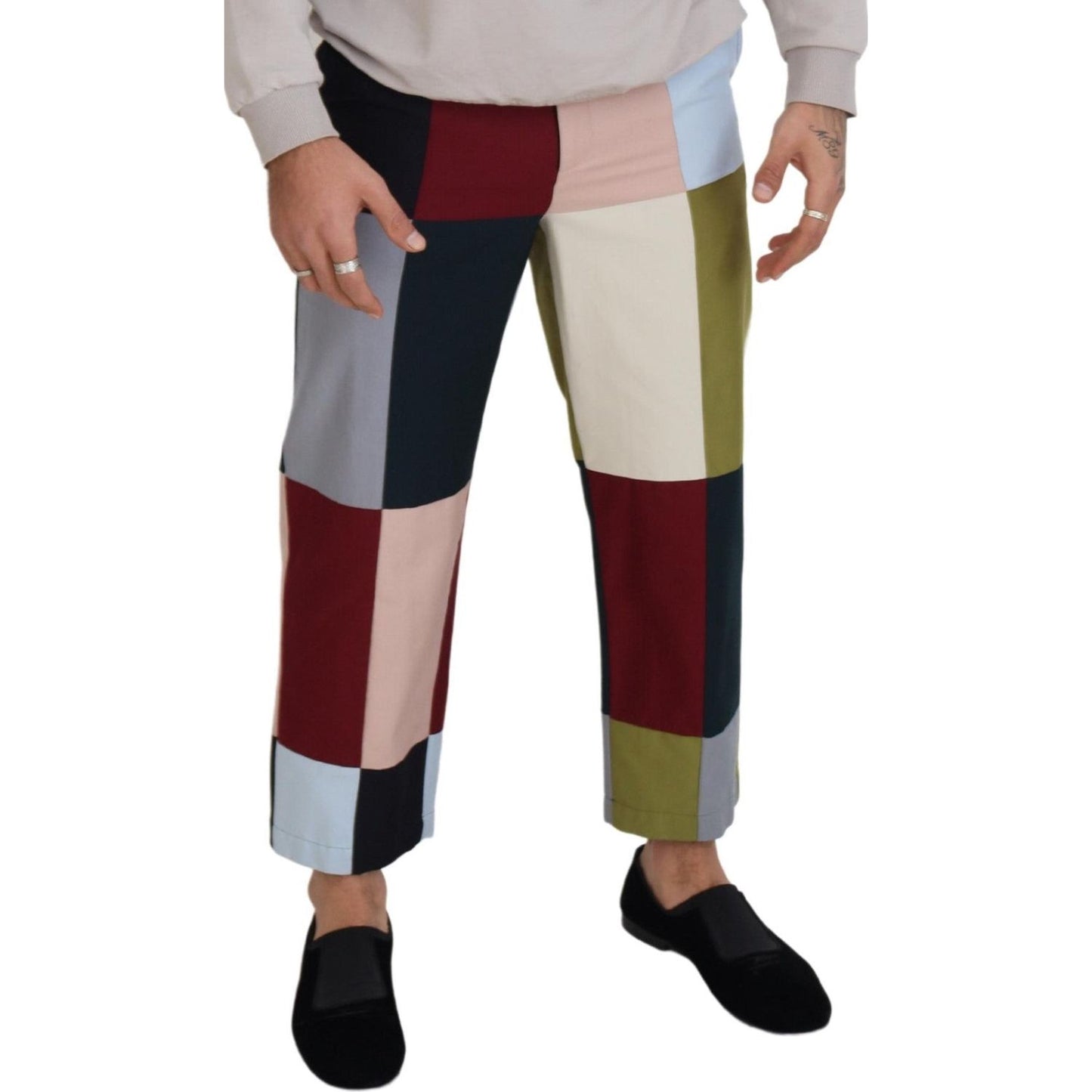 Dolce & Gabbana Multicolor Cotton Patchwork Pants PAN74272 - 48
