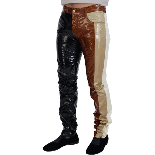 Dolce & Gabbana Multicolor Shining Slim Fit Men Denim Jeans PAN74280 - 48