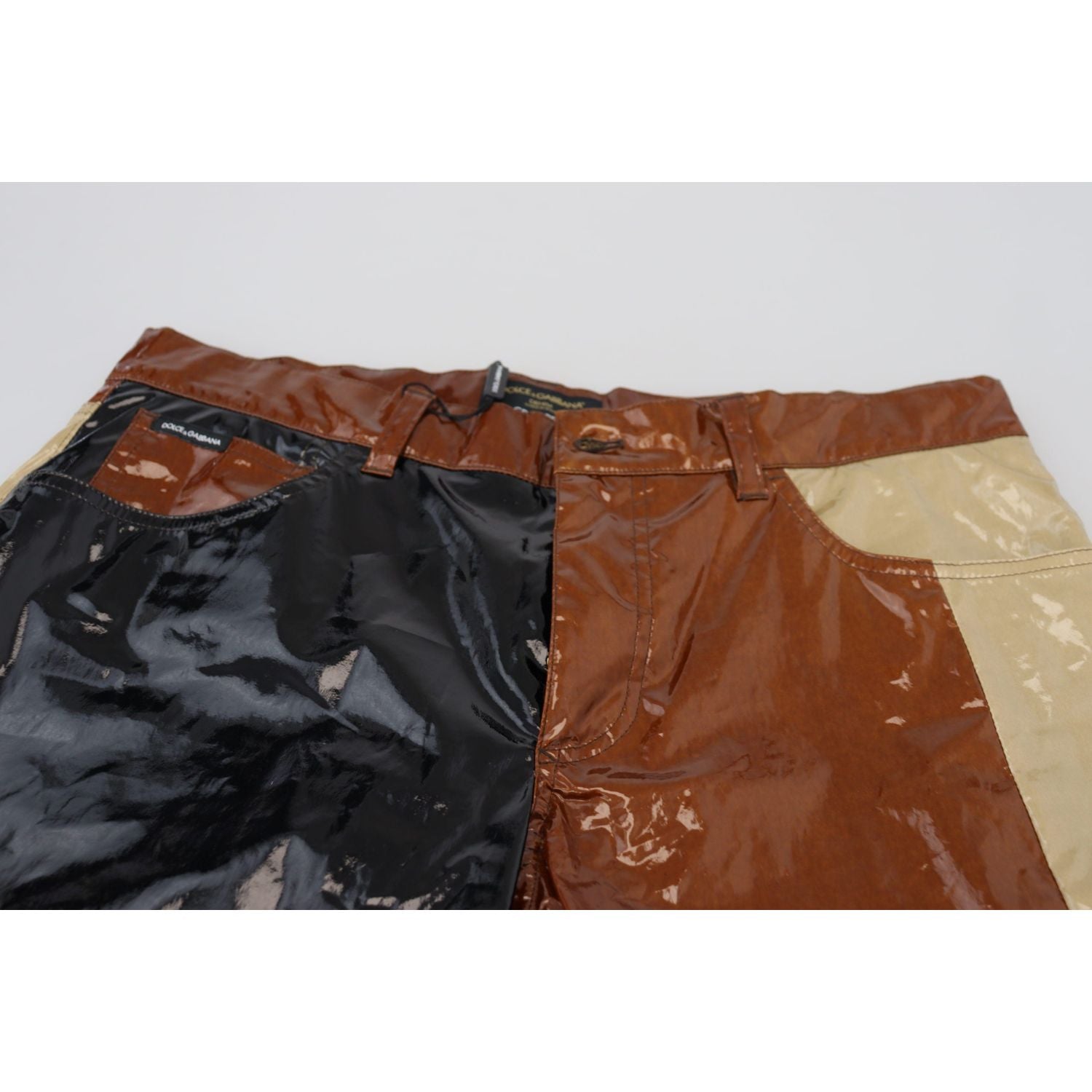 بنطلون جينز أنيق لامع من مزيج الحرير من دولتشي آند غابانا