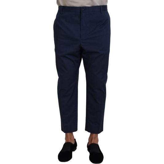Dolce & Gabbana Chic Cropped Wool-Blend Trousers Dolce & Gabbana Black