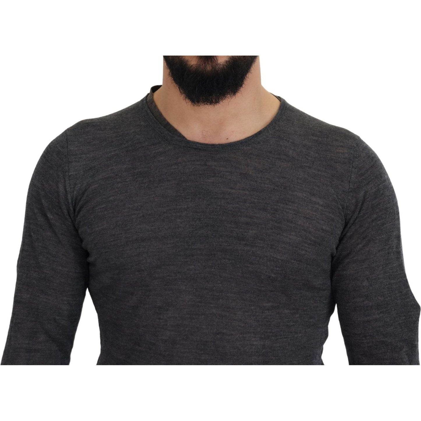 Costume National Gray Crewneck Pullover Sweater