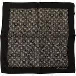 Dolce & Gabbana Black Patterned DG Logo Square Handkerchief Scarf MS6276