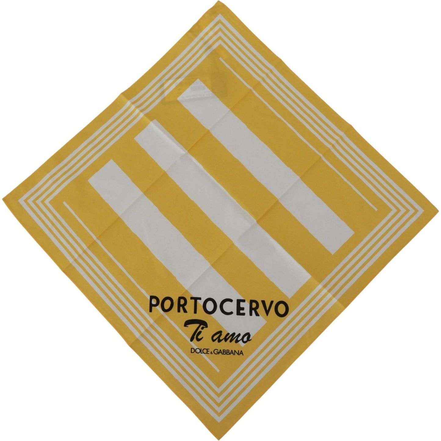 Dolce & Gabbana Yellow Portocervo Cotton Shawl Wrap Scarf