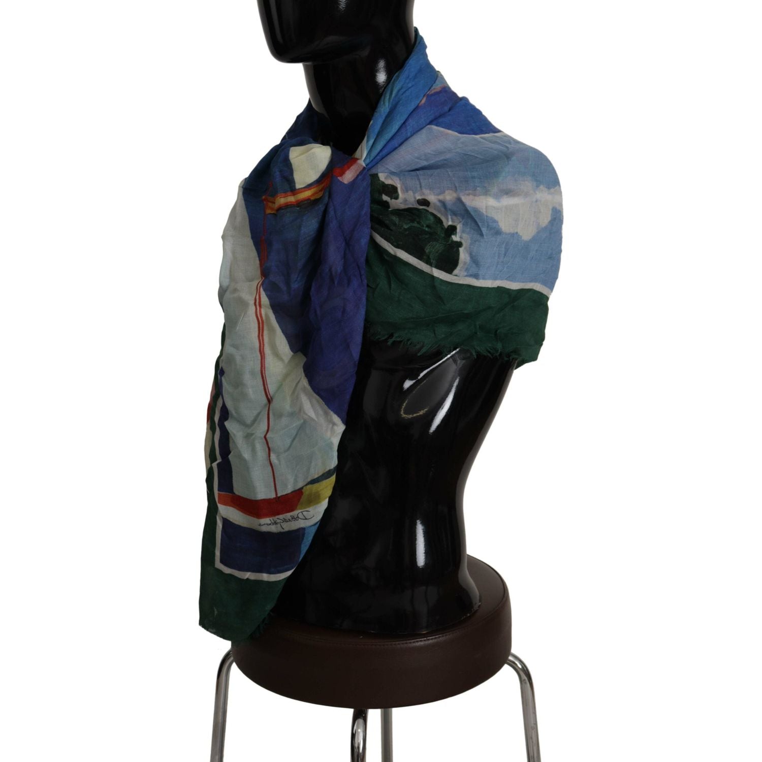 优雅多色真丝混纺方形围巾