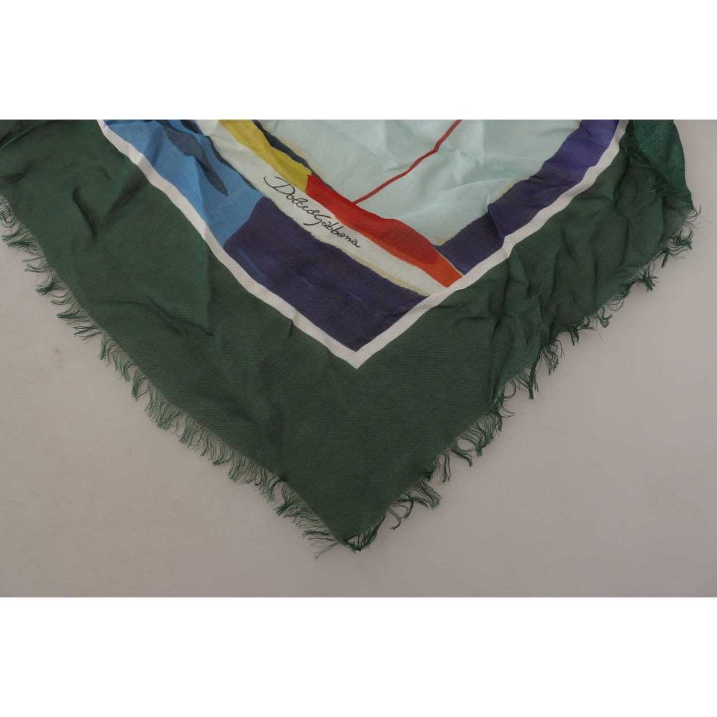 Dolce & Gabbana Multicolor Sorrento DG Shawl Fringe Scarf MS6525