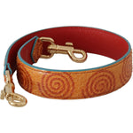 Dolce & Gabbana Orange Leather Swirl Print Bag Shoulder Strap BEL8740