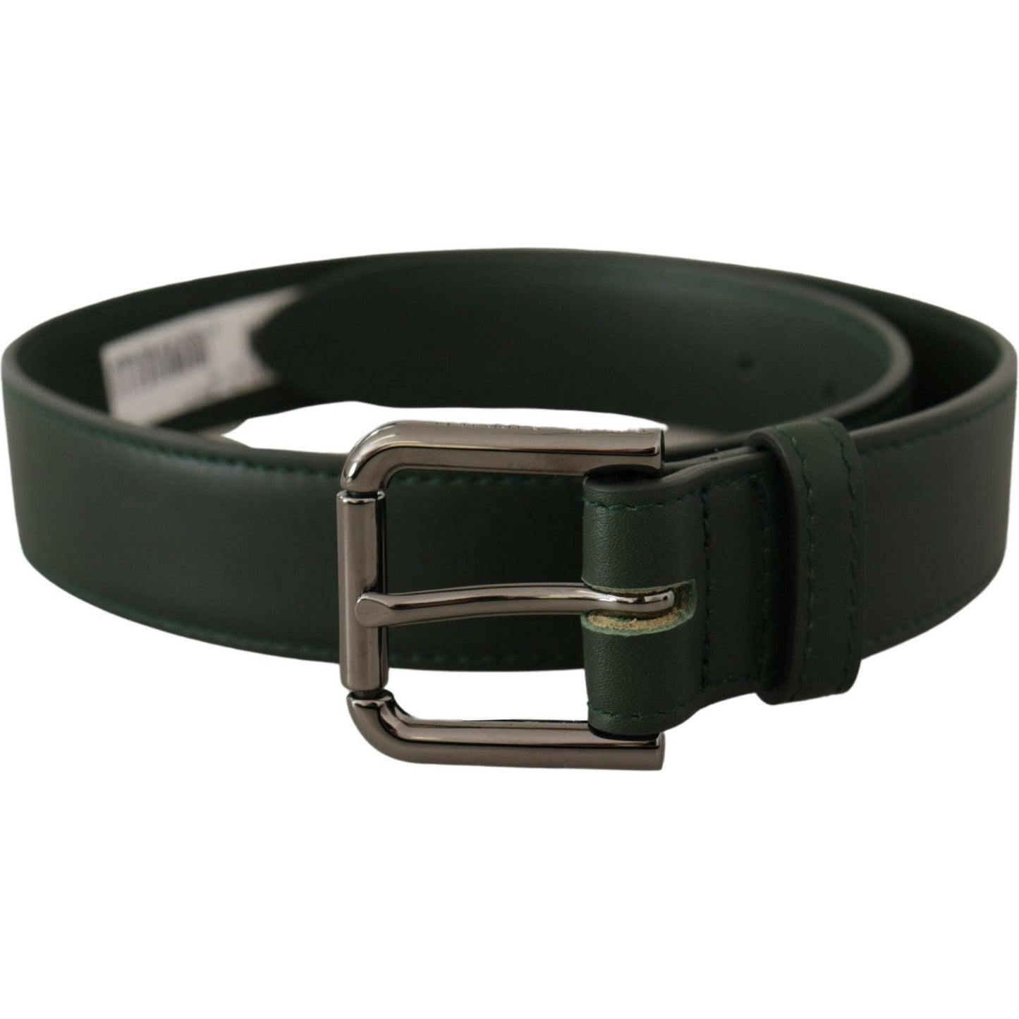 Dolce & Gabbana Army Green Leather Logo Metal Waist Buckle Belt WMB166 - 60