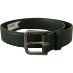 Dolce & Gabbana Army Green Leather Logo Metal Waist Buckle Belt WMB166 - 60
