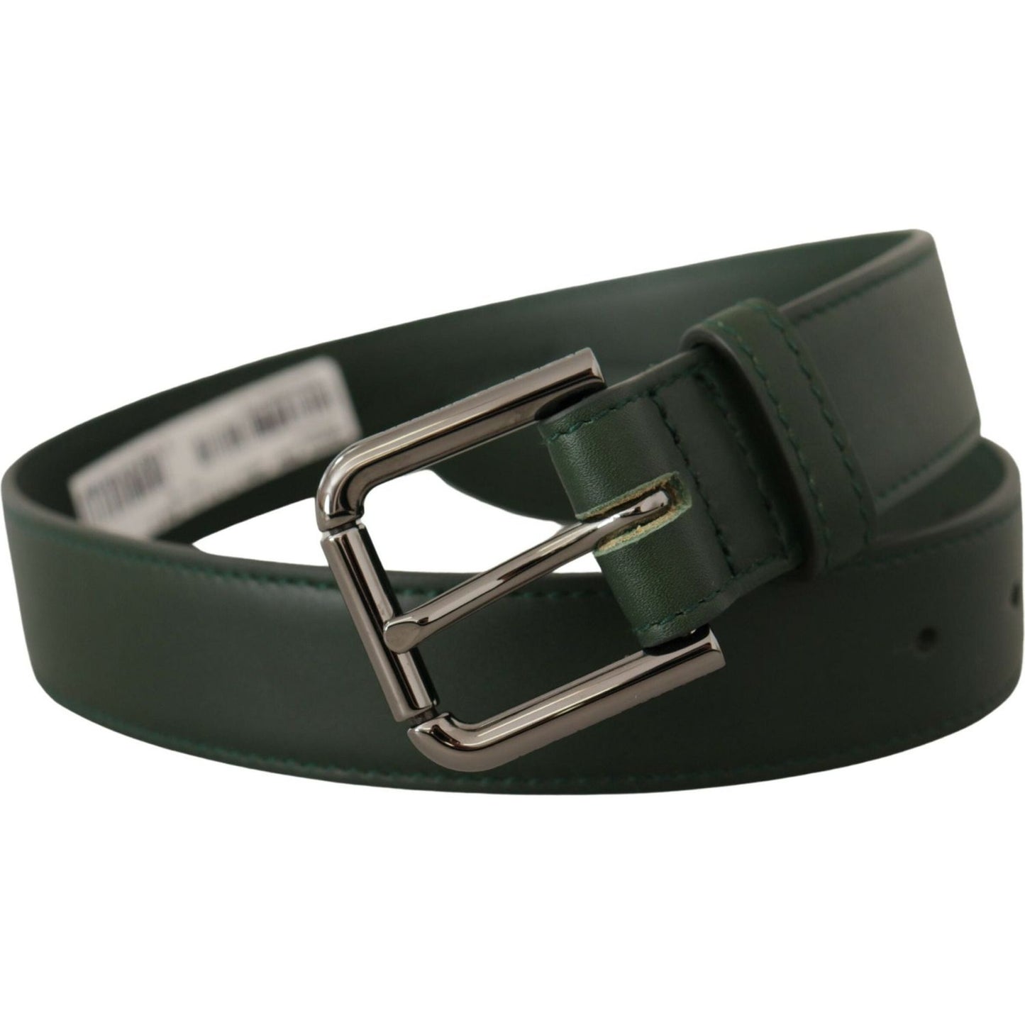 Dolce & Gabbana Army Green Leather Logo Metal Waist Buckle Belt WMB166 - 60