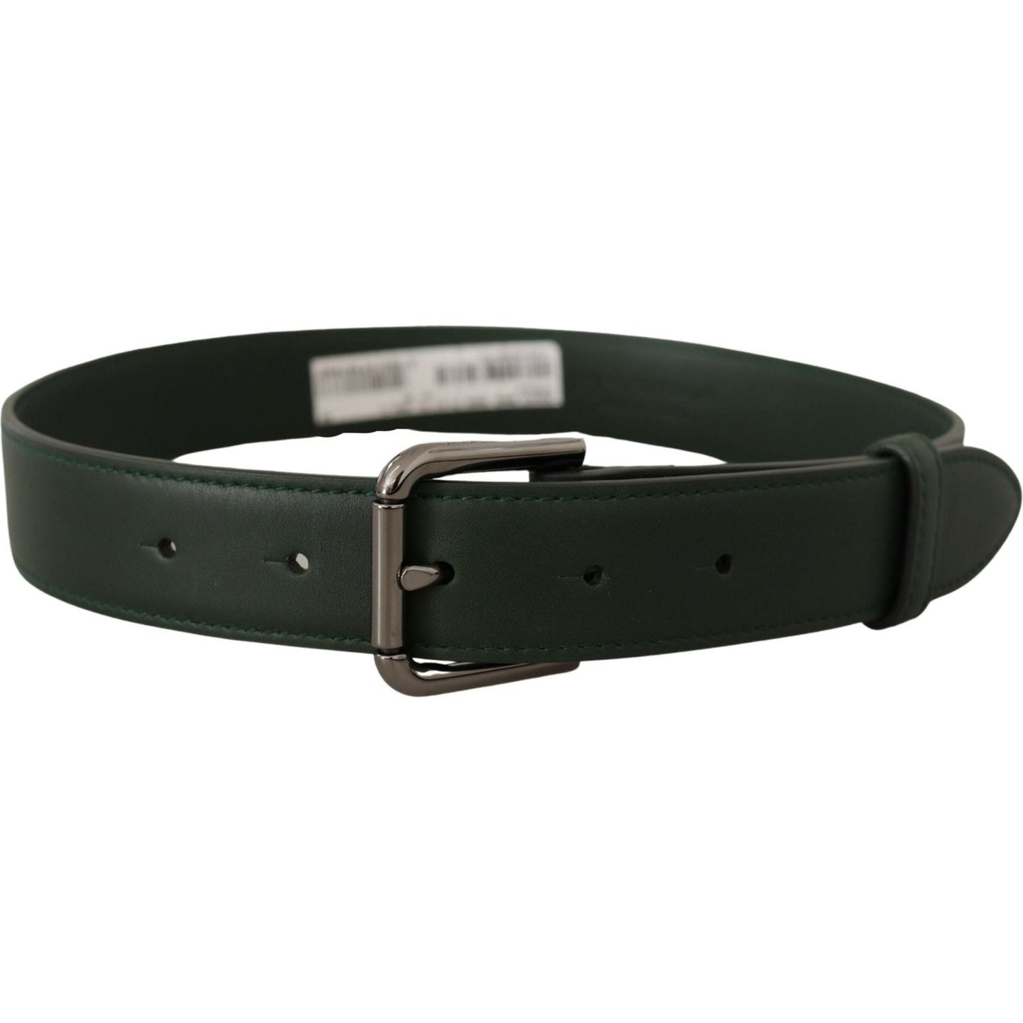 Dolce & Gabbana Army Green Leather Logo Metal Waist Buckle Belt WMB166 - 60