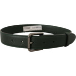 Dolce & Gabbana Army Green Leather Logo Metal Waist Buckle Belt WMB166 - 60