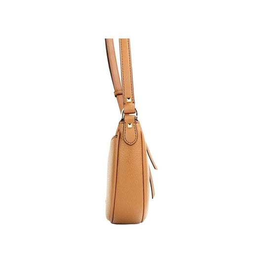 Michael Kors Dover Small Luggage Pebbled Leather Half Moon Crossbody Bag Purse Michael Kors Dark Salmon