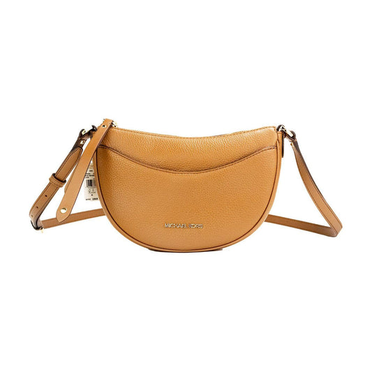Michael Kors Dover Small Luggage Pebbled Leather Half Moon Crossbody Bag Purse Michael Kors Goldenrod