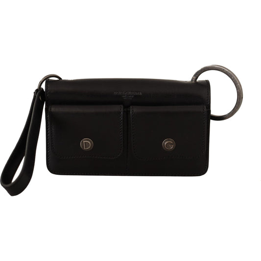 Dolce & Gabbana Elegant Mini Leather Wallet in Timeless Black Dolce & Gabbana Black