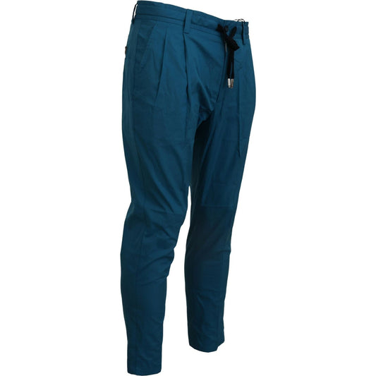 Dolce & Gabbana Casual Blue Chinos Trousers Pants Dolce & Gabbana Dark Slate Gray