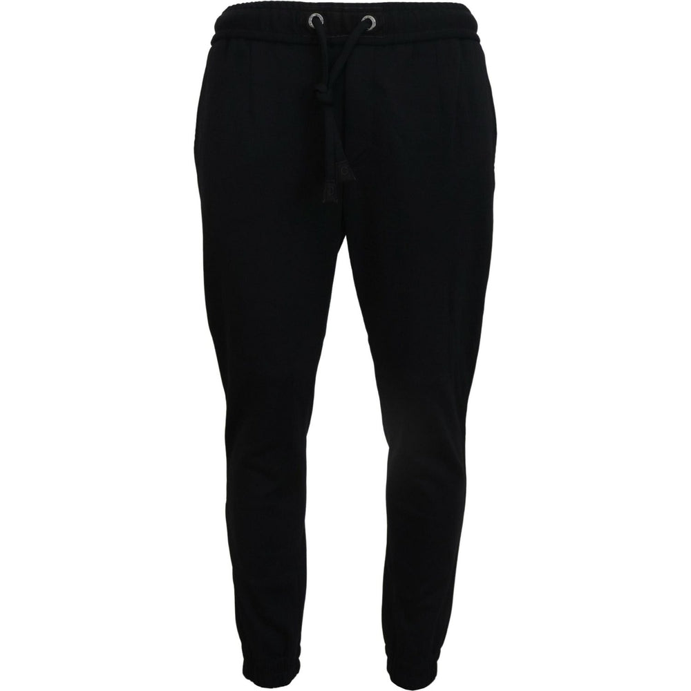 Dolce & Gabbana Black Mens Sport Wool Sweatpants Pants PAN74544-48