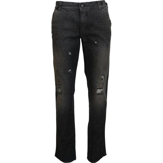 Dolce & Gabbana Exquisite Gray Denim Pants for the Modern Gentleman Dolce & Gabbana Dark Slate Gray
