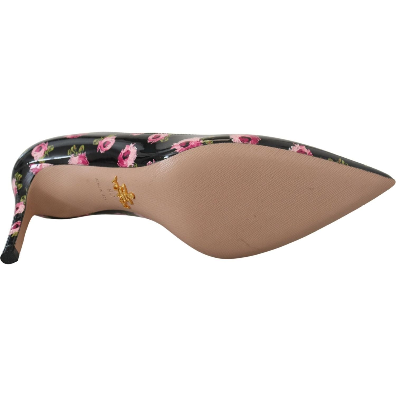 حذاء برادا الجلدي الأنيق بطبعات الأزهار