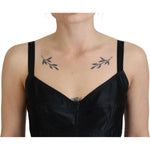 Dolce & Gabbana Black Fit Wool Stretch Sheath Mini Dress