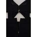 Dolce & Gabbana Black Viscose Bodycon Sheath Midi Dress