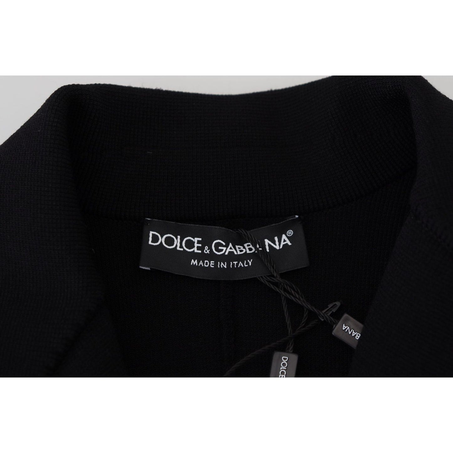Dolce & Gabbana Black Button Cardigan Blazer Viscose Jacket