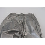 Dolce & Gabbana Metallic Silver High Waist Skinny Pants PAN74199- 40