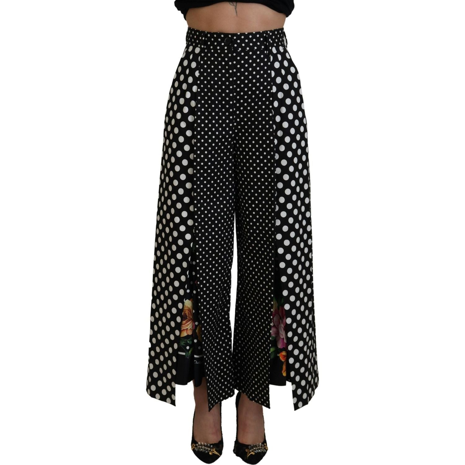 Dolce & Gabbana Multicolor Polka Dots High Waist  Pants