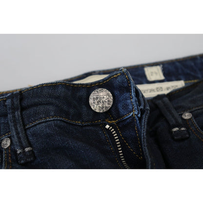 Acht Blue Cotton Skinny Low Waist Women Casual Denim Jeans