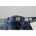 Acht Blue Washed Cotton Low Waist Women Casual Jeans PAN74069- 26