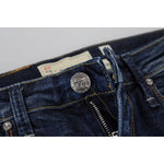 Acht Blue Washed Cotton Low Waist Women Casual Jeans PAN74073- 26