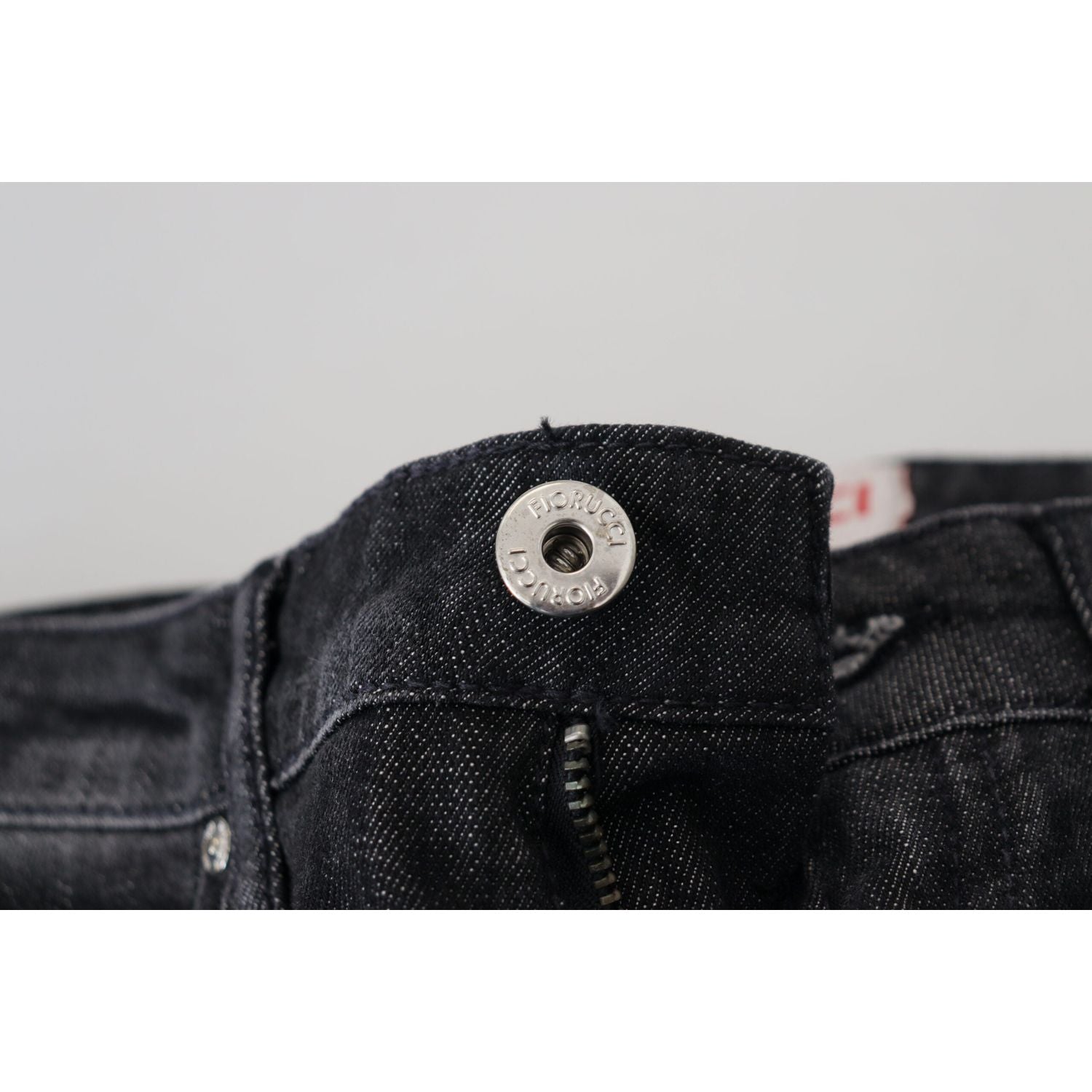 时尚黑色低腰紧身牛仔裤