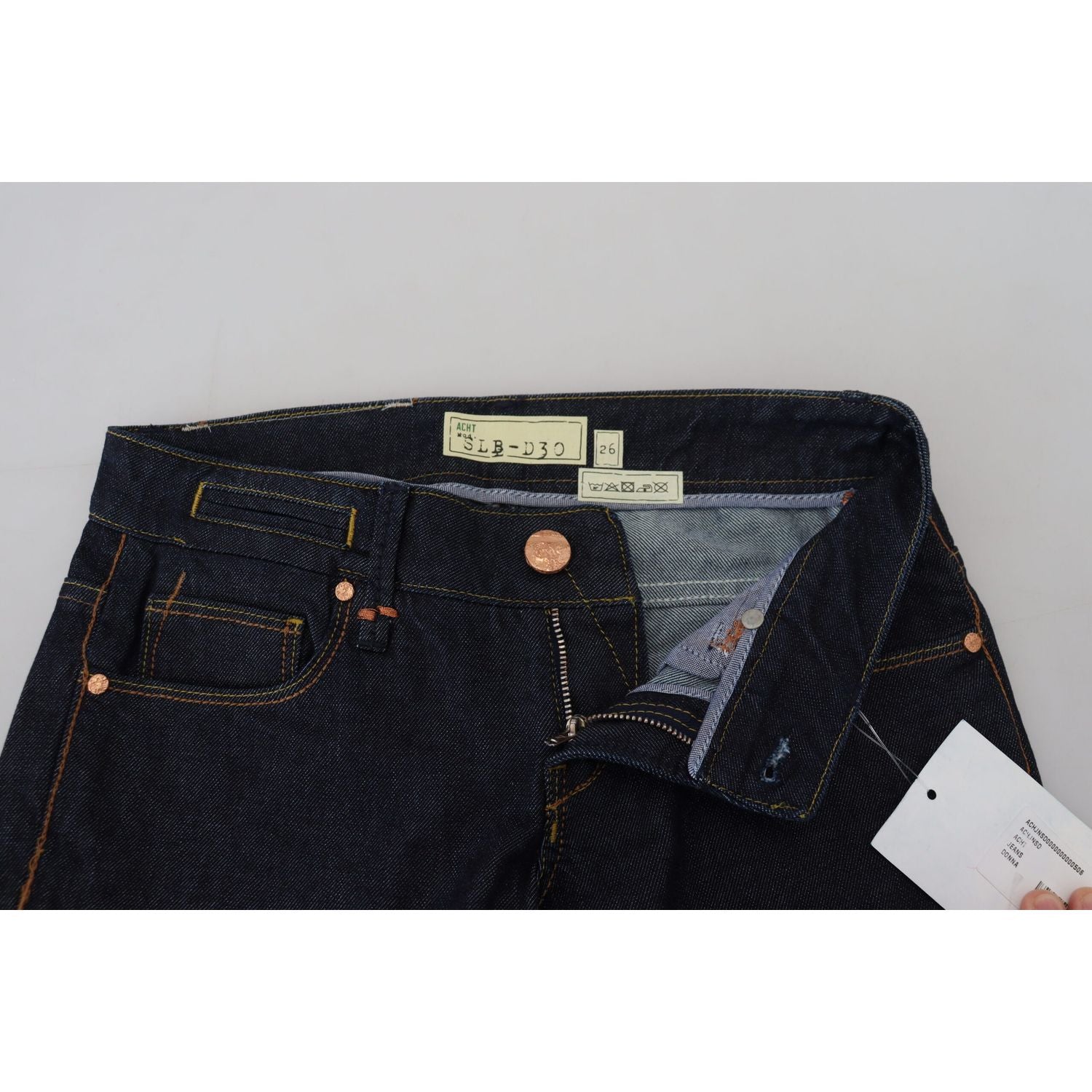 بنطلون جينز ضيق بخصر منخفض من Acht Chic