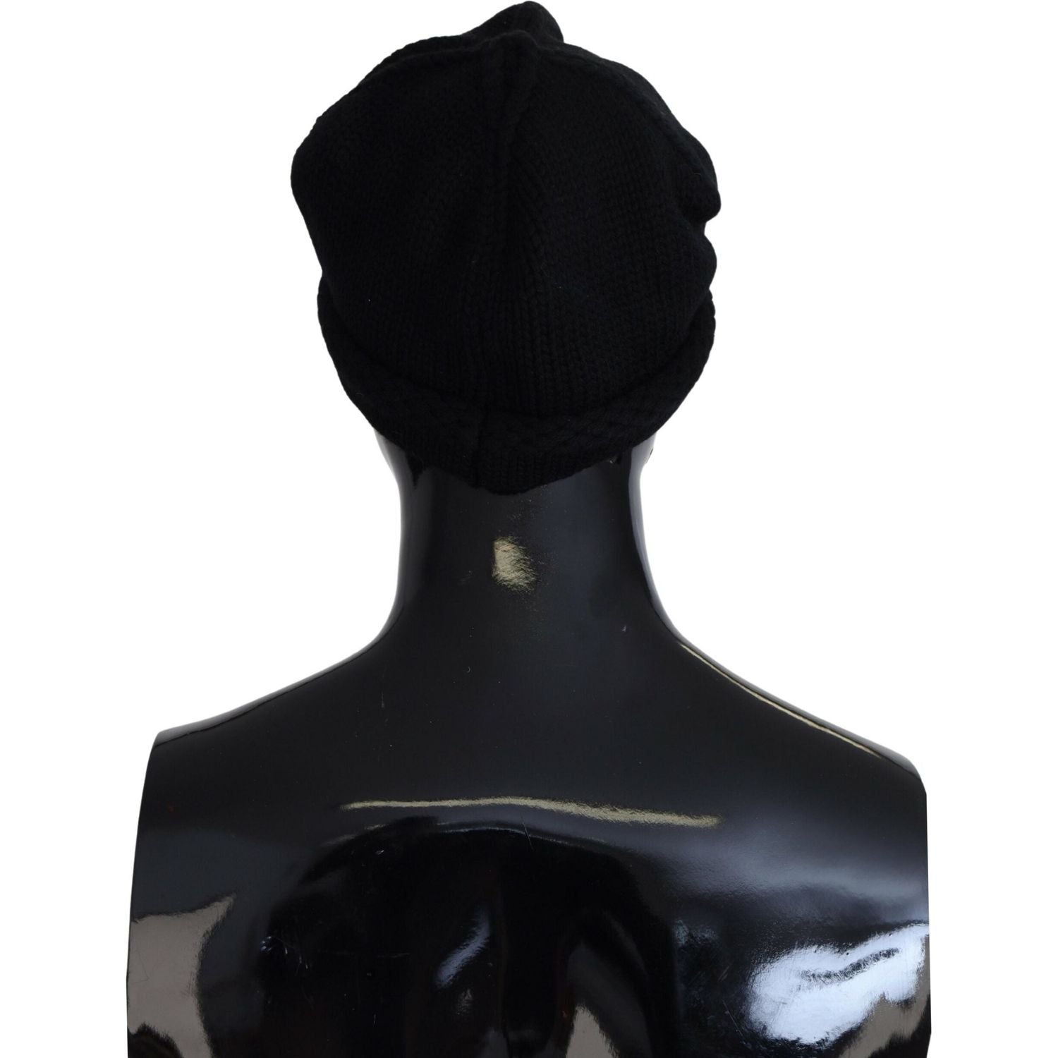 قبعة بيني أنيقة من الصوف الأسود من دولتشي آند غابانا