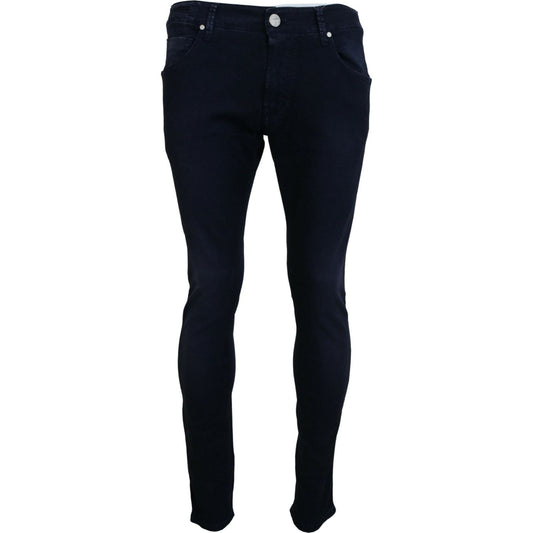 Acht Sophisticated Tapered Denim Jeans Acht Black