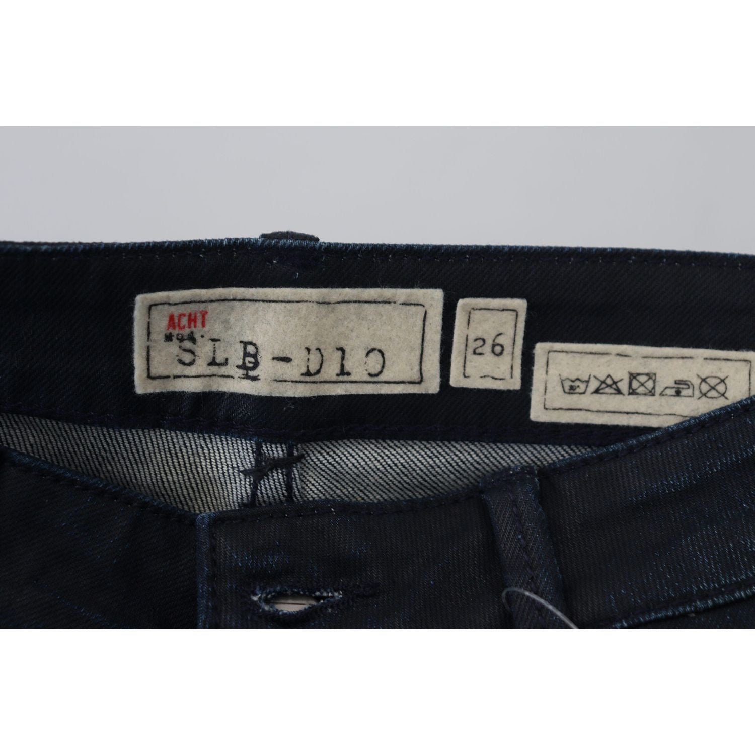 修身棉质牛仔裤