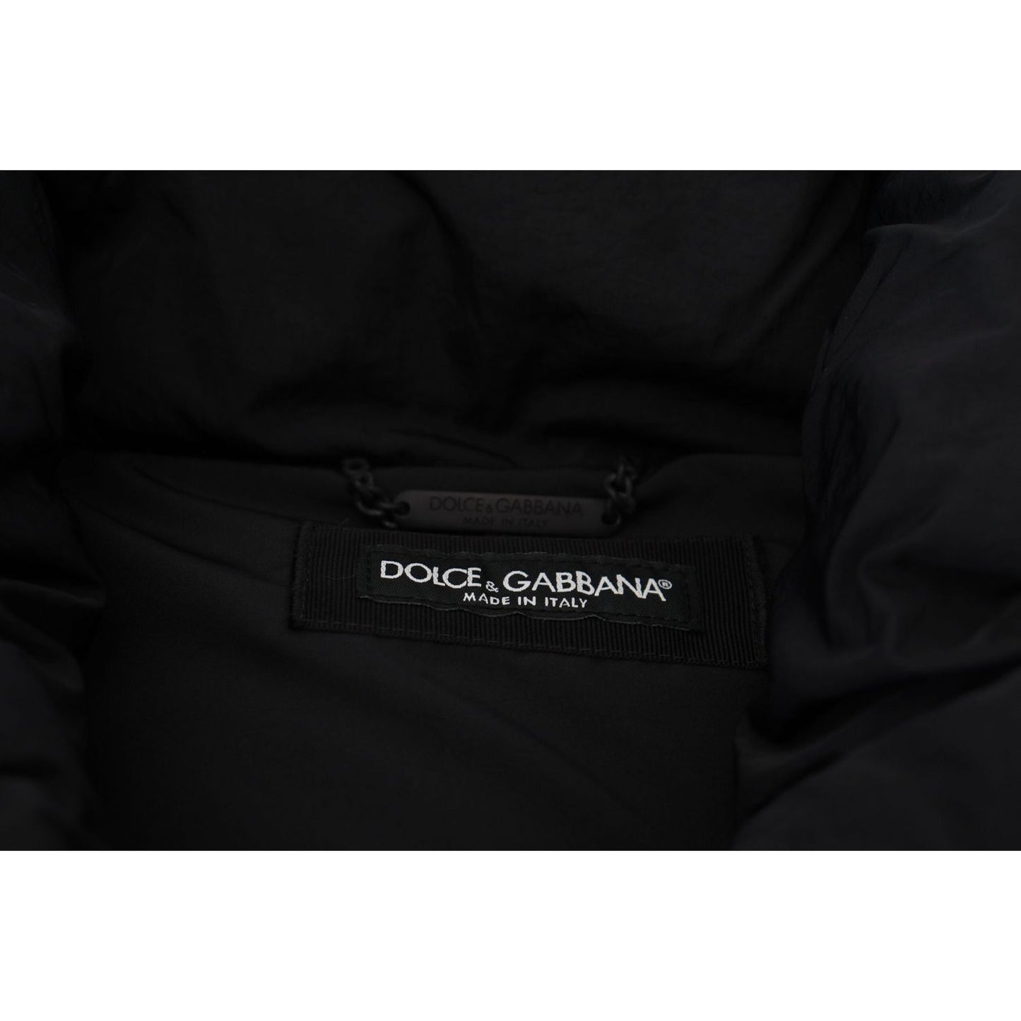 Dolce & Gabbana Black Sleeveless DG Metal Embellishment Jacket