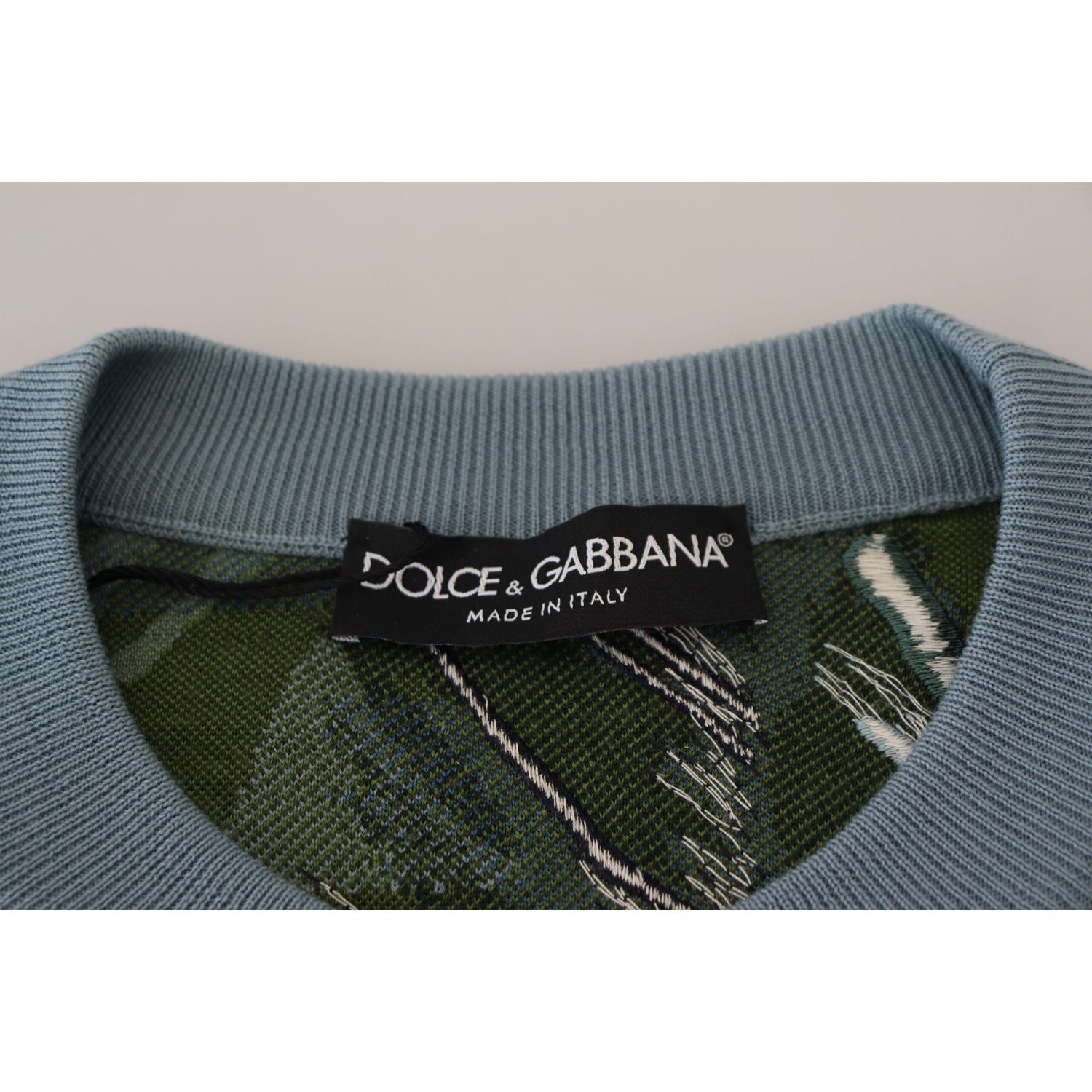 Dolce & Gabbana Multicolor Jungle Wool Pullover Logo Sweater